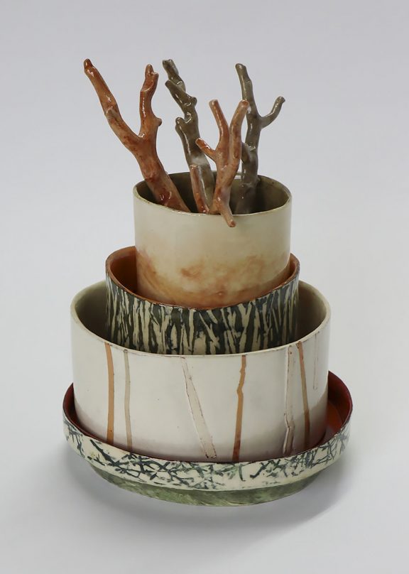 Anna Lambert Grass Woods bowl stack