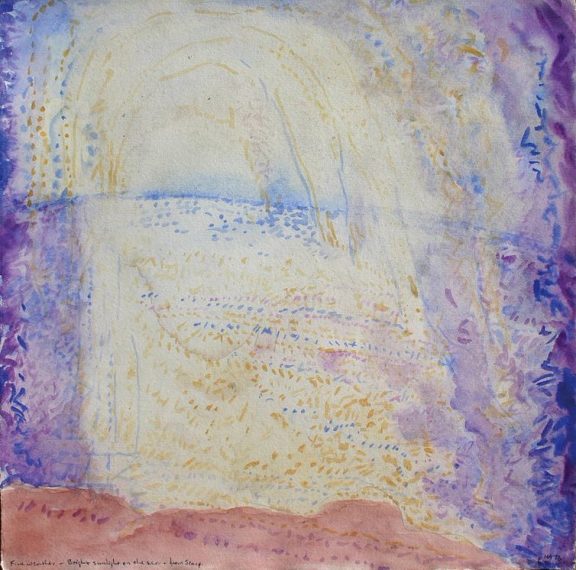Norman Adams - Fine Weather. Sunlight on the sea Scarp.