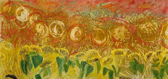 The Flight of Phaethon, Sunflowers. Oil on canvas