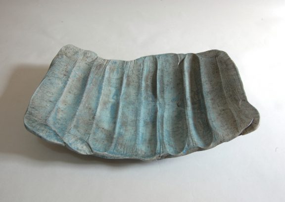 Pale Blue Ridged Form