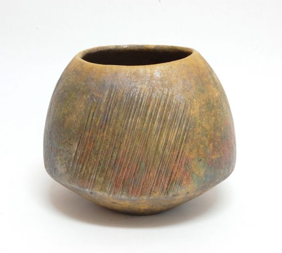 Yellow Textured Vessel