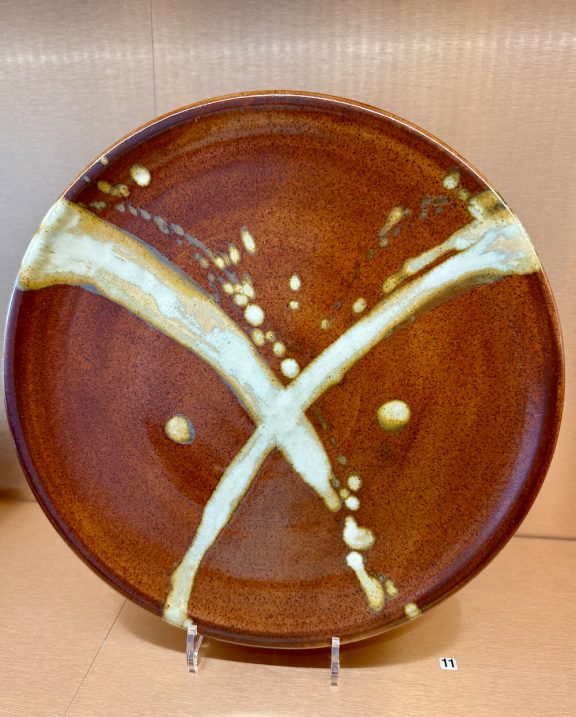 Shino Bowl with Iron Cross