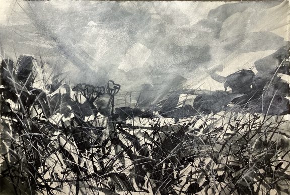 In the long grasses, summer.