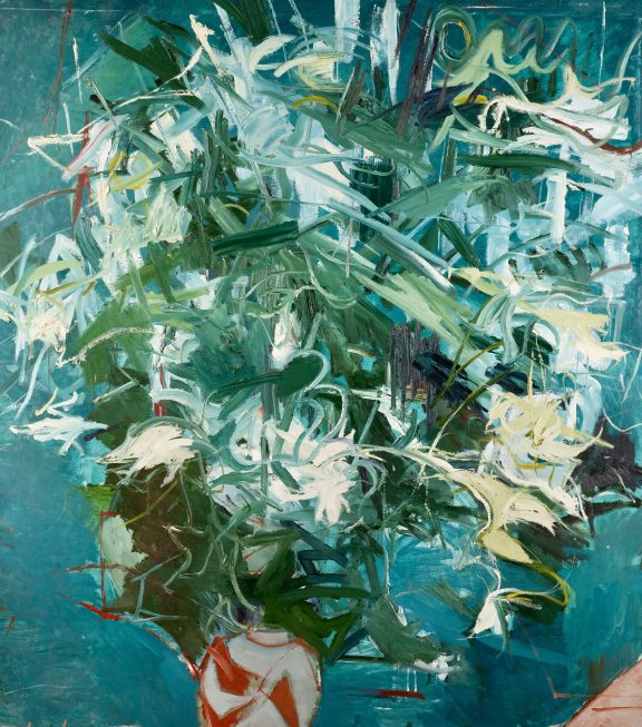 Tony Roberts. White Lilies. Oil on canvas.