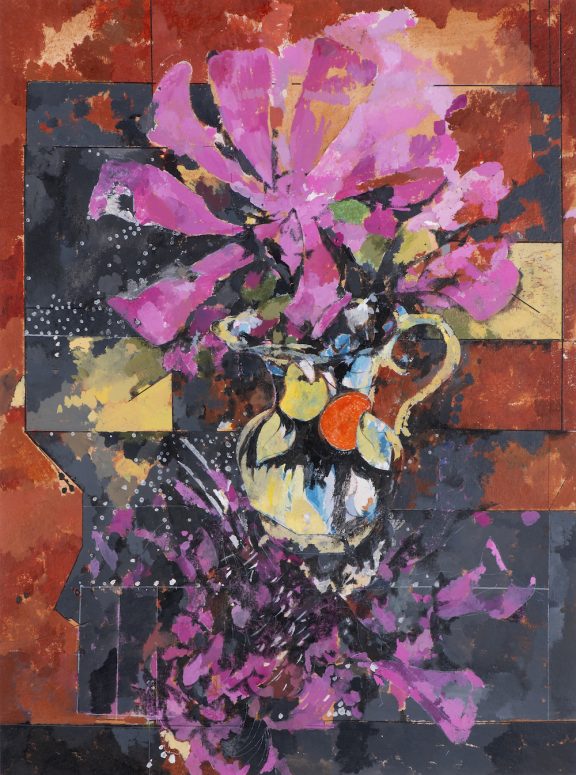 Still life with Vase & Pink Flowers